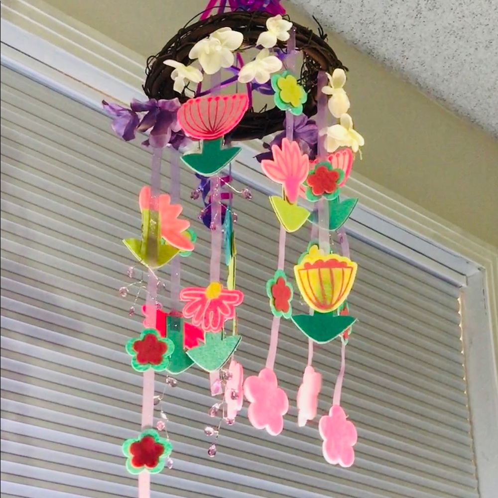 Handmade flower mobile.